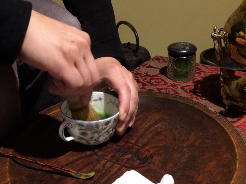 奈良 nara 隠れ家サロン 三五夜 茶道 茶の湯 お抹茶 抹茶 お茶 珠光茶会 趣向 茶道具市 茶道具 JR奈良駅 茶碗 サモワール お点前 点前 盆略