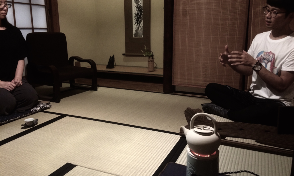 奈良　NARA 三五夜　隠れ家　茶道　茶の湯　煎茶道　煎茶　茶室　お茶　マインドフルネス　mindfulness　ヨガ　yoga 飯田惣一郎　インストラクター　ヨガ教室　ヨガイベント　イベント　茶会　JR奈良駅　徒歩　2分　三網田