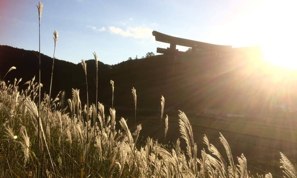 奈良　nara 十津川　十津川村　玉置神社　神武天皇　神武東征　パワースポット　聖地　聖地巡礼　紅葉　秋　玉置山　鳥居　錦秋の秋　神話　大嘗祭　雅楽　煎茶道　煎茶会　玉露　熊野　熊野本宮大社　大斎原　熊野川　賽の河原　彼岸　此岸　死と再生　熊野詣　院政　白河上皇　後白河法皇　鳥羽上皇　後鳥羽上皇　　御製