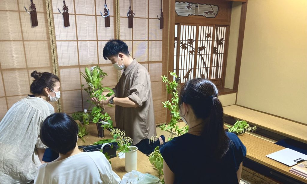 奈良 なら nara 奈良市 奈良駅 JR奈良 駅前 駅近 徒歩2分 三条町 三五夜 さんごや sangoya 古民家 日本家屋 茶室 茶道 茶の湯 月釜 三五夜月釜 茶会 華道 華道教室 いけばな 生花 いけ花 生駒敦 フラワーアーティスト フラワーデザイン いけばな教室 少人数制 予約制 ワークショップ 枝物 枝 枝物のある暮らし いけ花のある暮らし 習い事 お稽古 月1回 会費制 花会 和のお稽古 伝統文化 伝統芸能 ふふ奈良 セトレならまち 彩花 生け込み お花 夏ハゼ ナツハゼ なつはぜ 櫨 ウリバ ウリバカエデ 京かのこ 京鹿子 キョウカノコ シモツケ センダイハギ 花瓶 瓶花 瓶華 奈良のいけばな 流派 花展 カウンター カフェ 一華開五葉 中宮寺 日野西光尊 尼門跡 中宮寺御流 華道 山村御流 生駒瓢泉 壺中天 ドウダンツツジ ヤマブキショウマ オカトラノオ