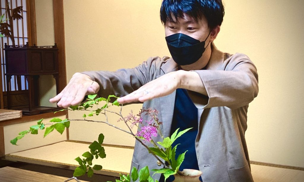 奈良 なら nara 奈良市 奈良駅 JR奈良 駅前 駅近 徒歩2分 三条町 三五夜 さんごや sangoya 古民家 日本家屋 茶室 茶道 茶の湯 月釜 三五夜月釜 茶会 華道 華道教室 いけばな 生花 いけ花 生駒敦 フラワーアーティスト フラワーデザイン いけばな教室 少人数制 予約制 ワークショップ 枝物 枝 枝物のある暮らし いけ花のある暮らし 習い事 お稽古 月1回 会費制 花会 和のお稽古 伝統文化 伝統芸能 ふふ奈良 セトレならまち 彩花 生け込み お花 夏ハゼ ナツハゼ なつはぜ 櫨 ウリバ ウリバカエデ 京かのこ 京鹿子 キョウカノコ シモツケ センダイハギ 花瓶 瓶花 瓶華 奈良のいけばな 流派 花展 カウンター カフェ 一華開五葉 中宮寺 日野西光尊 尼門跡 中宮寺御流 華道 山村御流 生駒瓢泉 壺中天